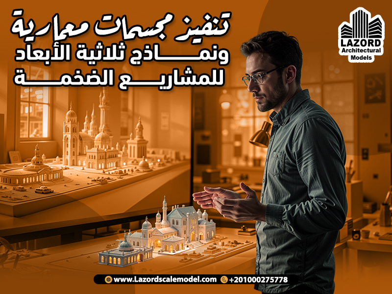 تنفيذ مجسمات معمارية ونماذج ثلاثية الأبعاد للمشاريع الضخمة